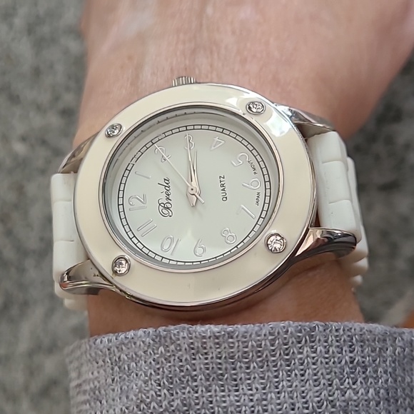 Breda White and Silver Faced Watch - Picture 3 of 9